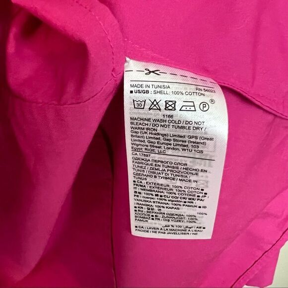 Banana Republic Blouse Womens Small Pink Cotton Open Sleeve Ruffle Sleeve Top - Picture 6 of 6